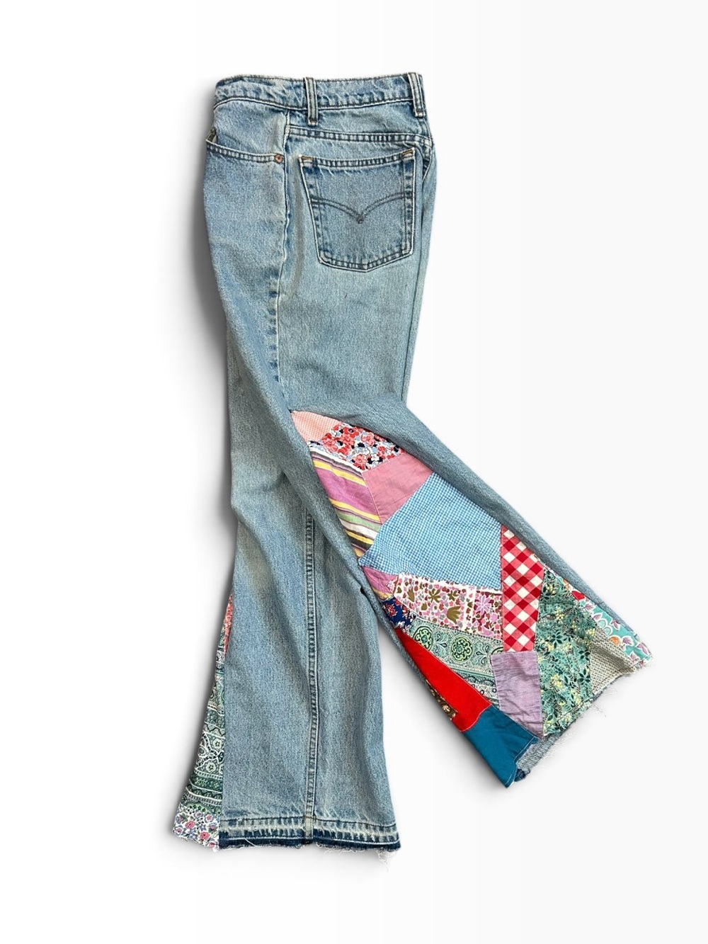 Vintage Levis Patchwork Bellbottoms 28 x 31.5
